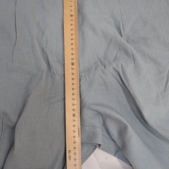 Old Navy High Waisted Linen Blend Taylor Wide Leg Trouser Pants L Silver Sage - Picture 5 of 10